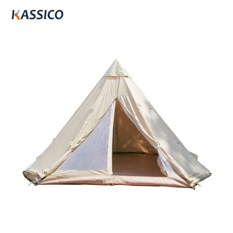 Tienda de campaña tipi piramidal de gran tamaño para exteriores