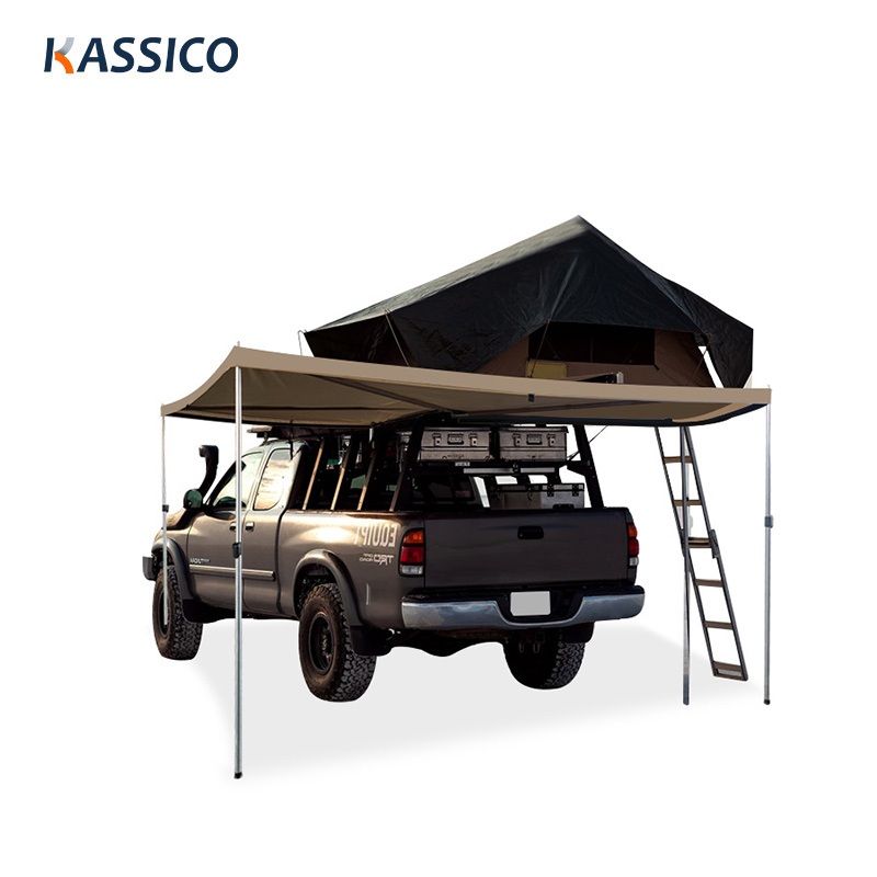 Toldo lateral para autocaravanas al aire libre - Tienda de campaña con sombrilla en el techo