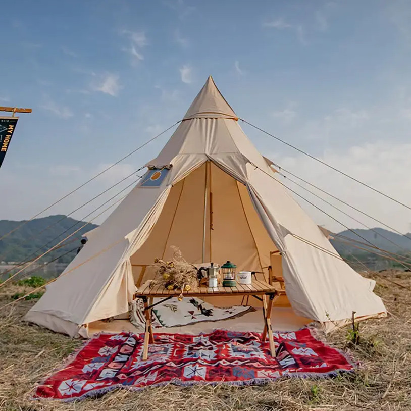 Tiendas tipi piramidales indias para acampar en familia, fiestas y festivales