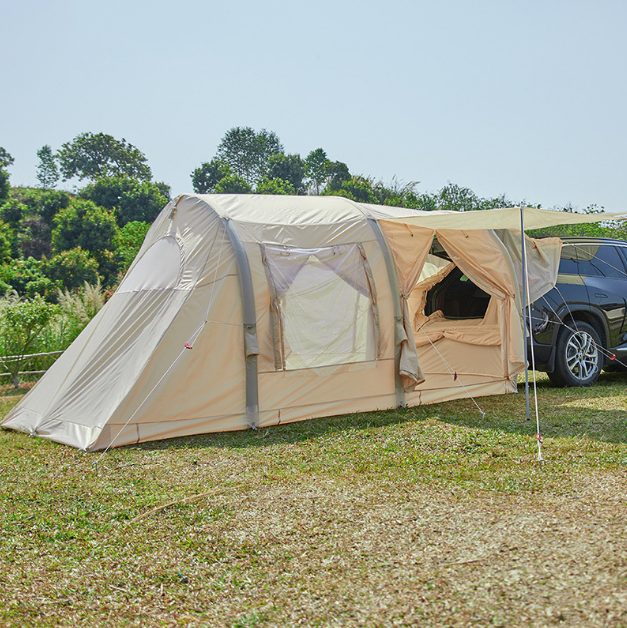 Tienda trasera de coche SUV inflable de lona de dos habitaciones