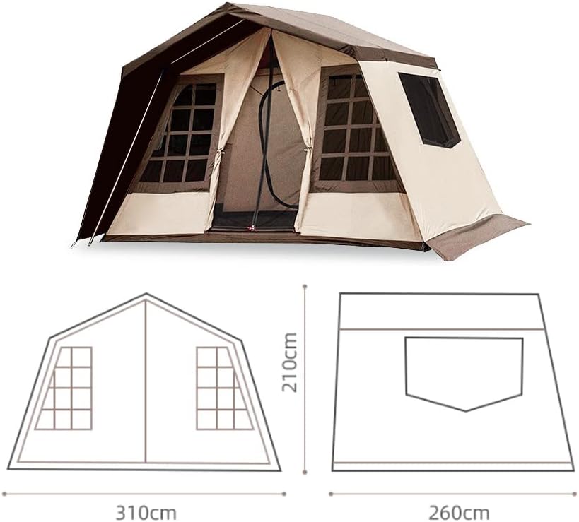 Tienda de campaña tipo casa de dos capas para camping