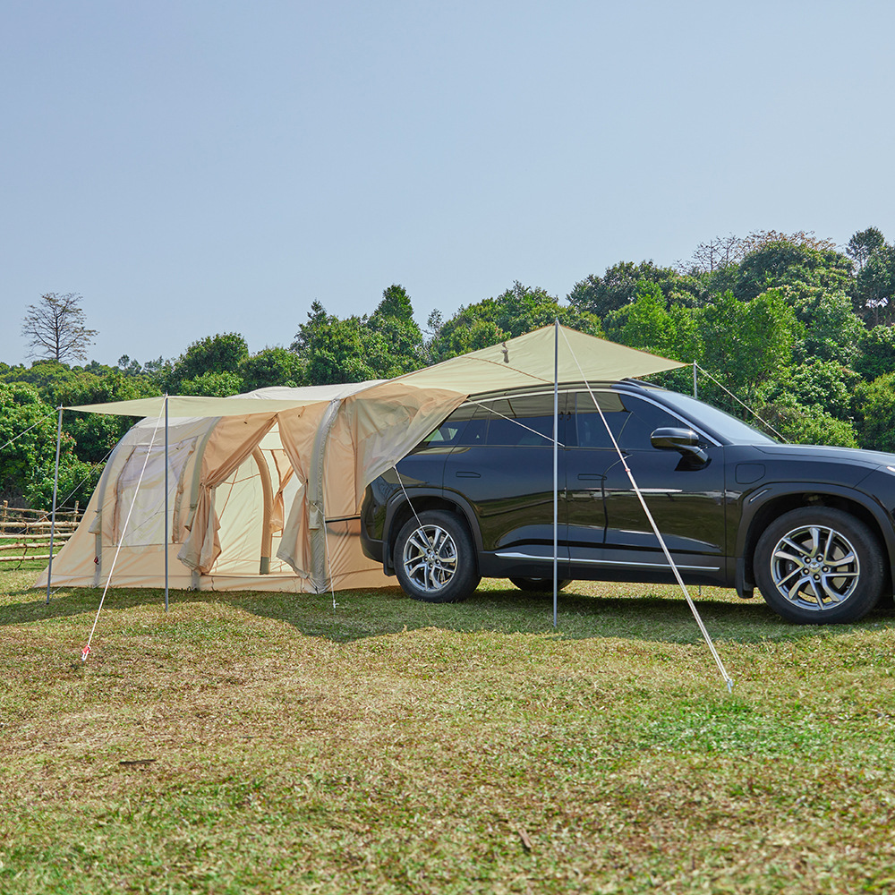 Tienda trasera de coche SUV inflable de lona de dos habitaciones