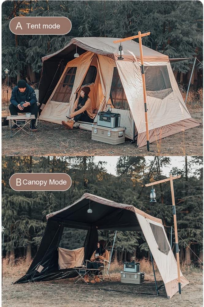 Tienda de campaña tipo casa de dos capas para camping
