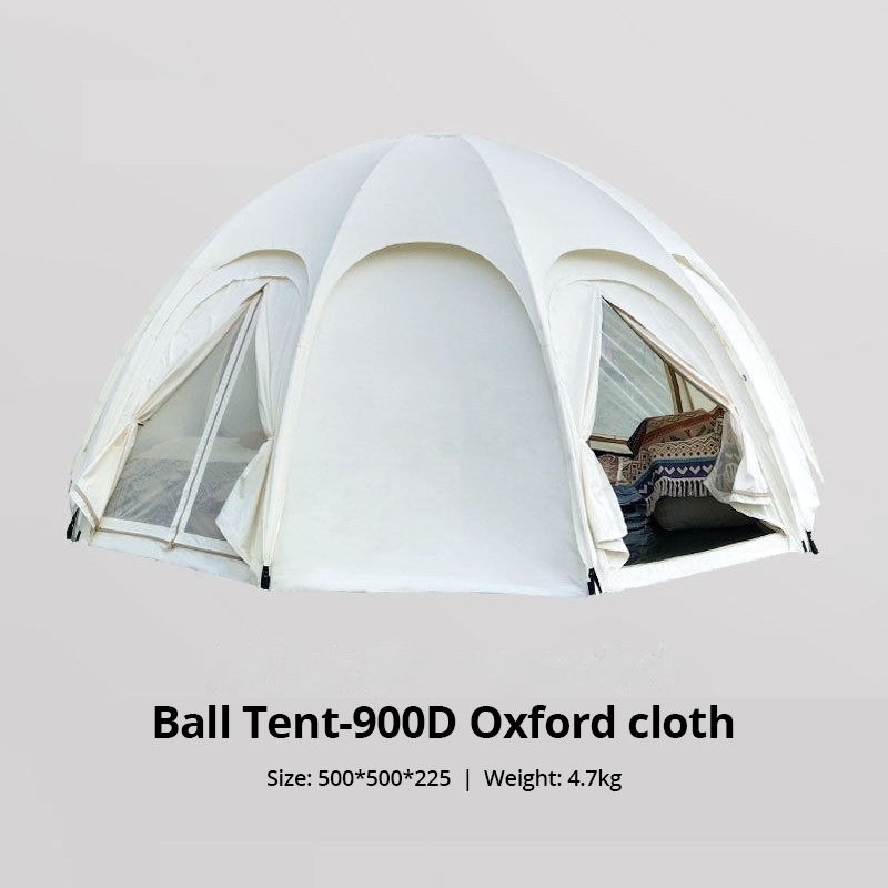 Tienda de campaña impermeable con cúpula esférica y tejido Oxford 900D de doble capa