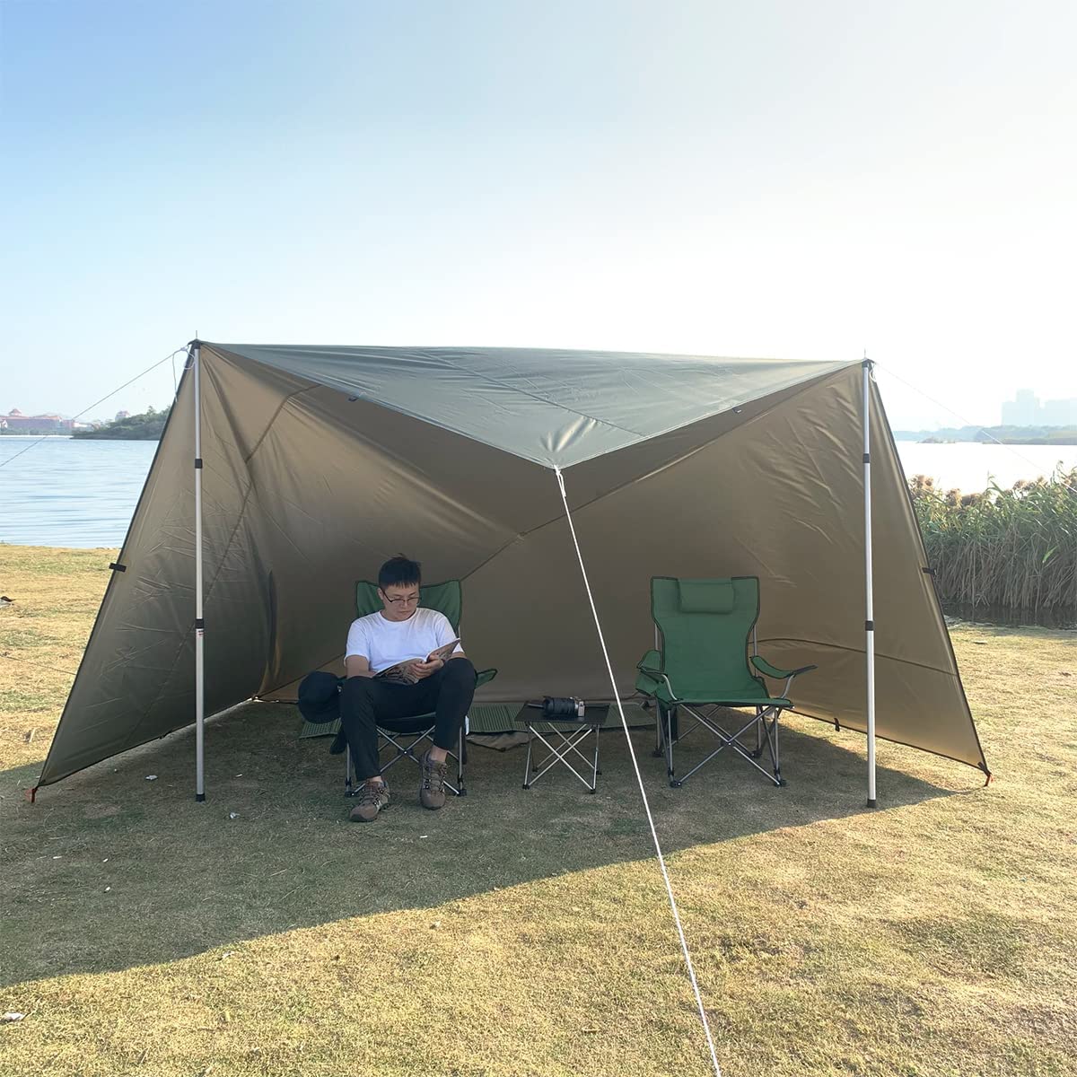 Tienda de campaña ligera e impermeable con lona para acampar