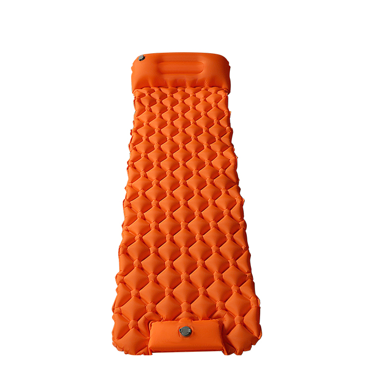 Colchoneta inflable ultraligera para acampar con bomba de pie incorporada