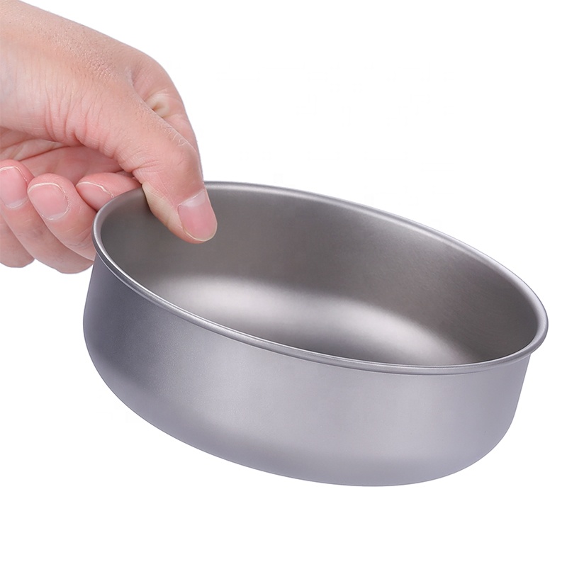 Sartén ultraligera de titanio para exteriores, para acampar, hacer senderismo, hacer pícnic, cocinar, 350/450/500/650 ml, con o sin mango