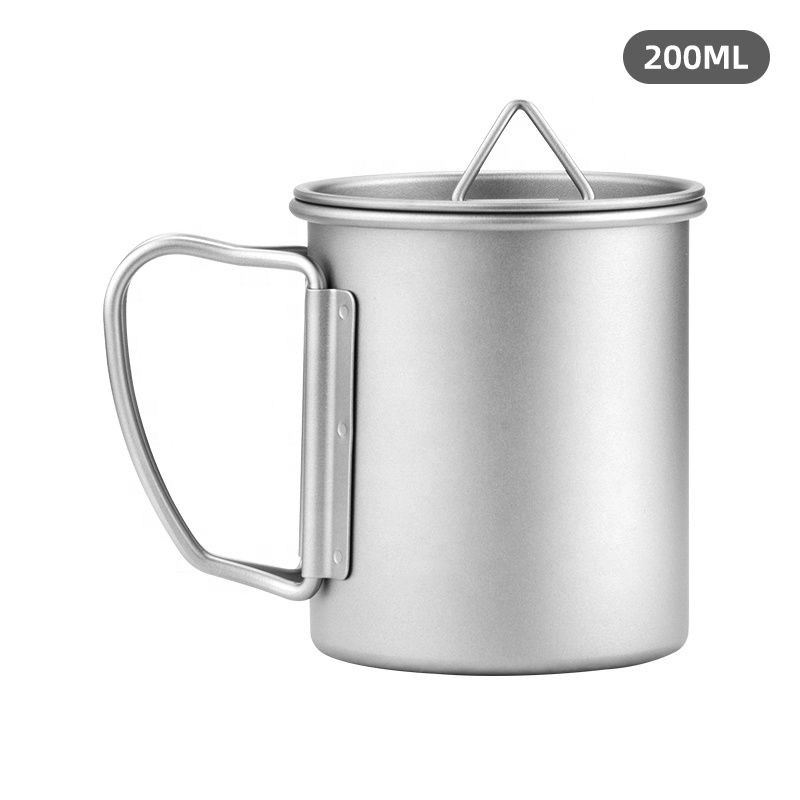 Taza de titanio ultraligera para exteriores, 300/350/550/650 ml/750 ml