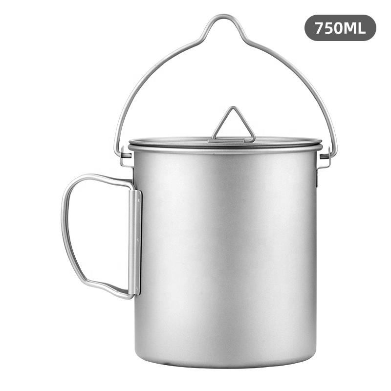 Taza de titanio ultraligera para exteriores, 300/350/550/650 ml/750 ml