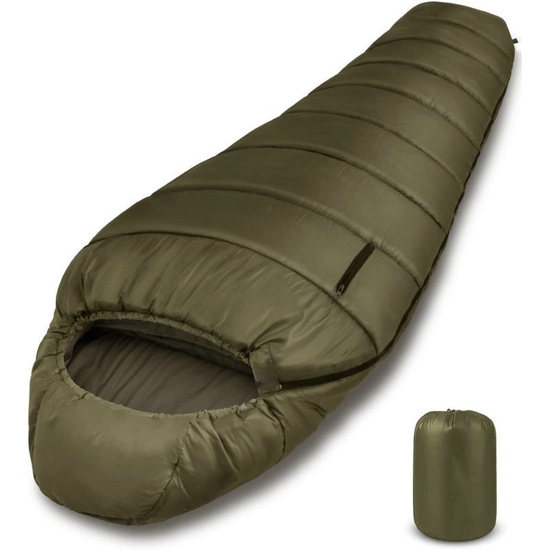 Saco de dormir para acampar en invierno con plumón de pato de 1500 g
