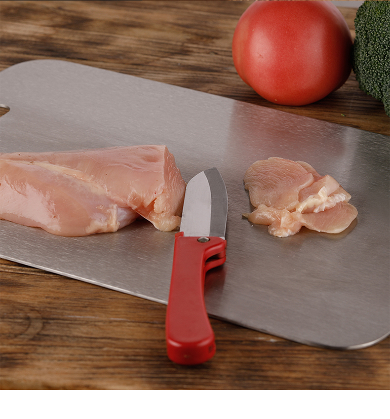 Tablas de cortar de cocina de doble cara para exteriores, paneles de metal