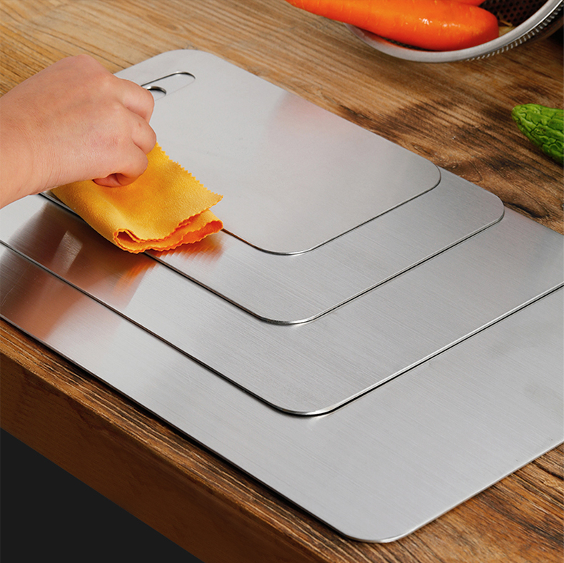 Tablas de cortar de cocina de doble cara para exteriores, paneles de metal