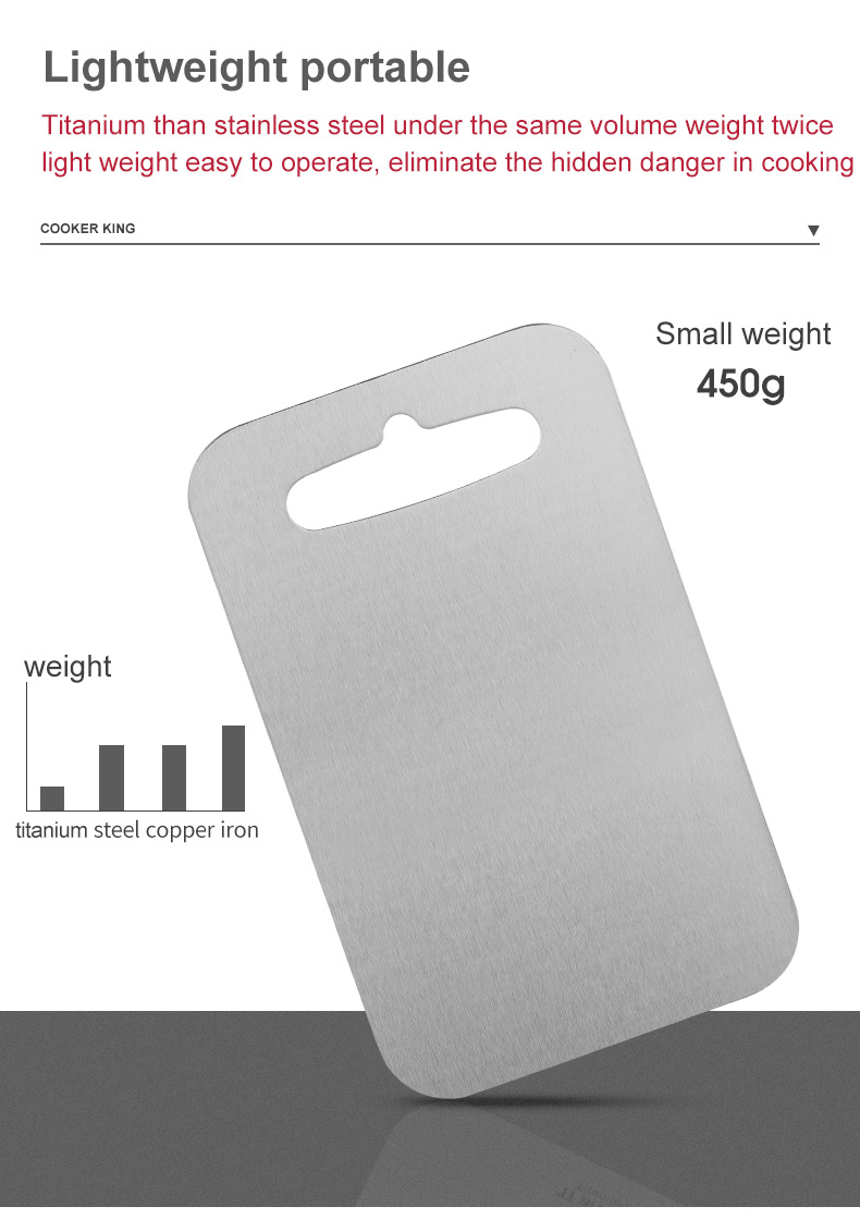 Tablas de cortar de cocina de doble cara para exteriores, paneles de metal