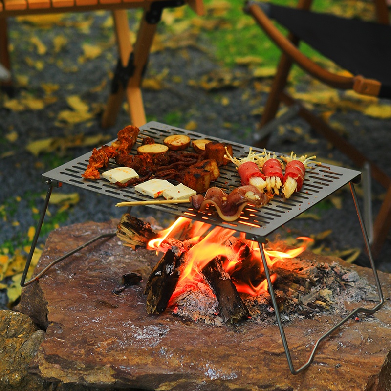 Parrilla de malla de alambre para barbacoa de pequeño tamaño con horno de titanio puro