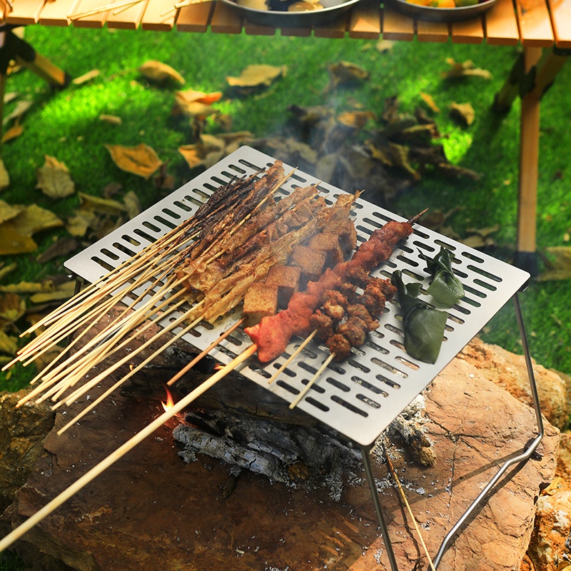 Parrilla de malla de alambre para barbacoa de pequeño tamaño con horno de titanio puro