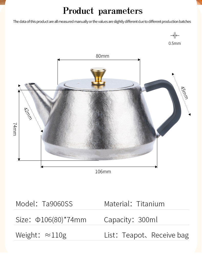 Minihervidor portátil ultraligero de titanio