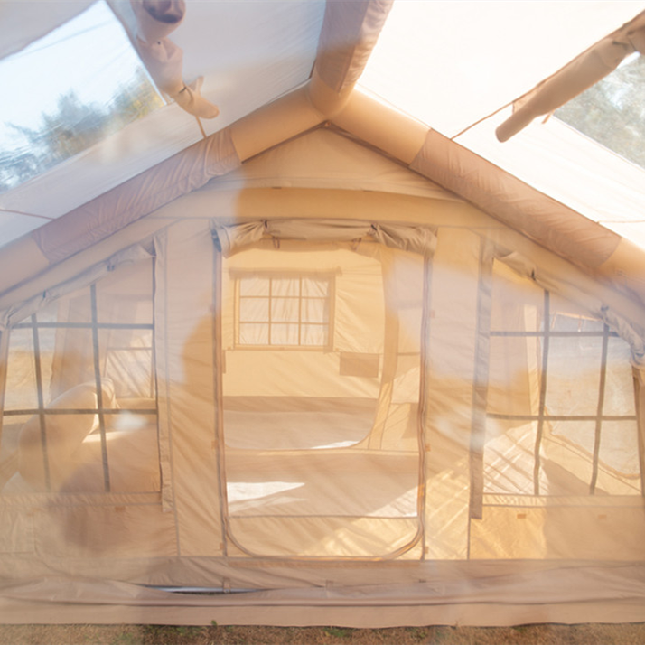 Tienda de campaña hinchable para glamping con 3 o 4 habitaciones