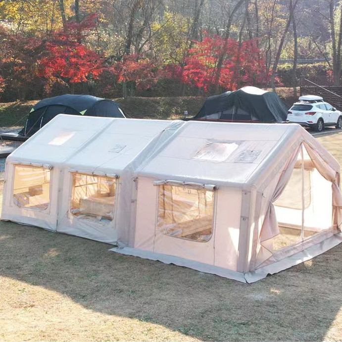 Tienda de campaña hinchable para glamping con 3 o 4 habitaciones