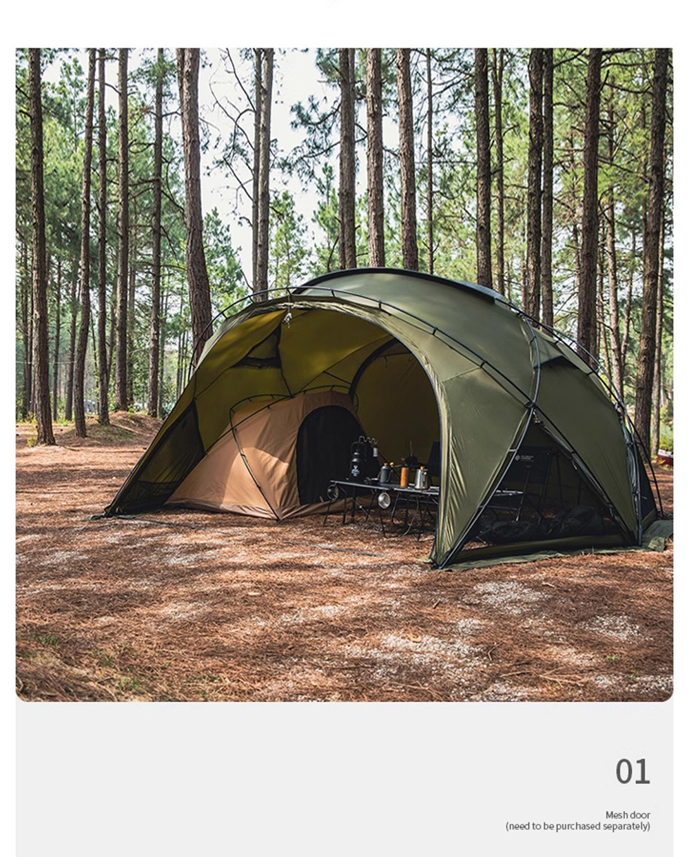 Tienda de campaña tipo domo de nailon ultraligera para glamping: automática, impermeable y resistente al viento