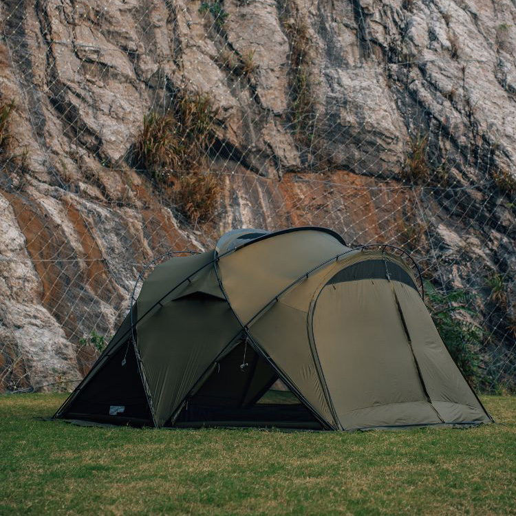 Tienda de campaña tipo domo de nailon ultraligera para glamping: automática, impermeable y resistente al viento