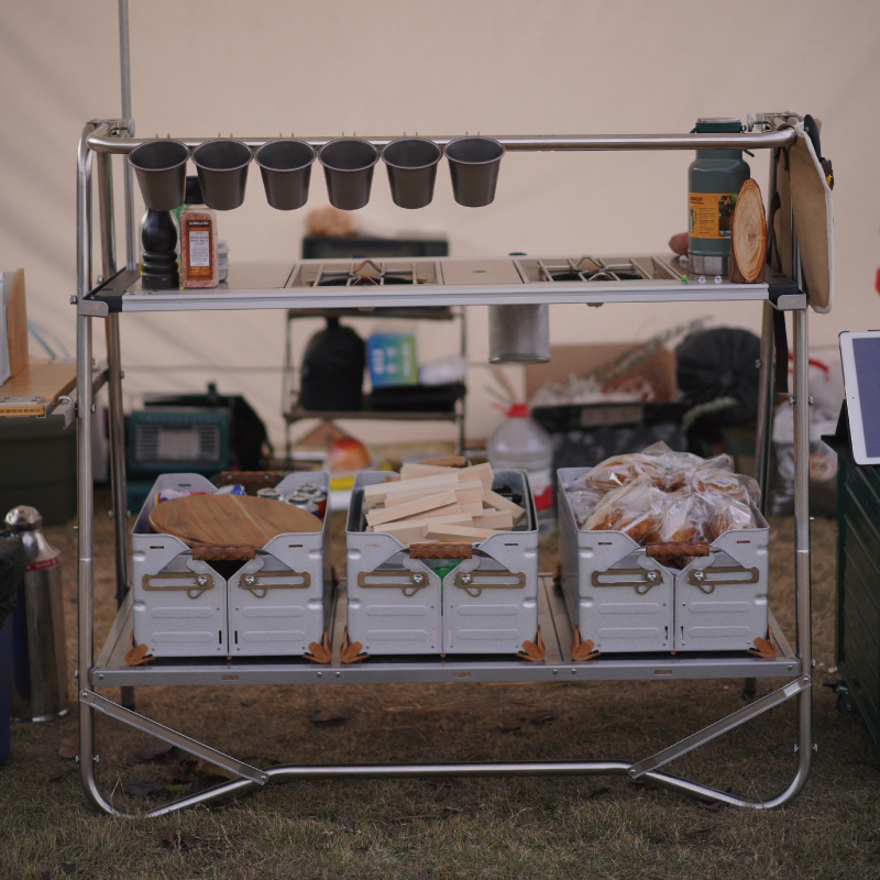 Caja abierta plegable para almacenamiento de camping al aire libre de 25 l