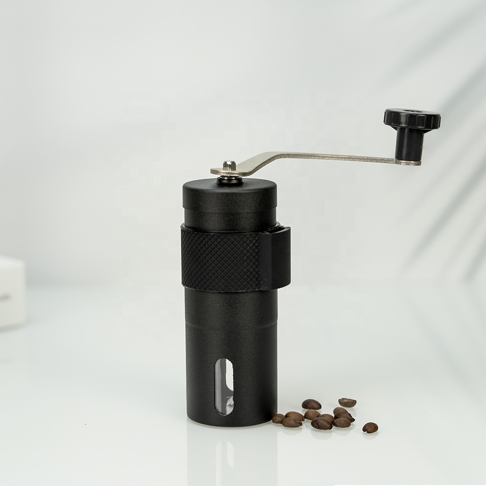 Molinillo de café manual con rebabas de acero inoxidable y núcleo de cerámica