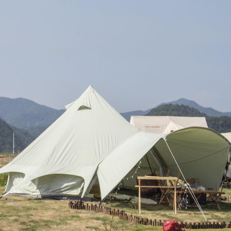 Tienda de campaña tipo yurta para exteriores, de lujo, impermeable, para 4 estaciones