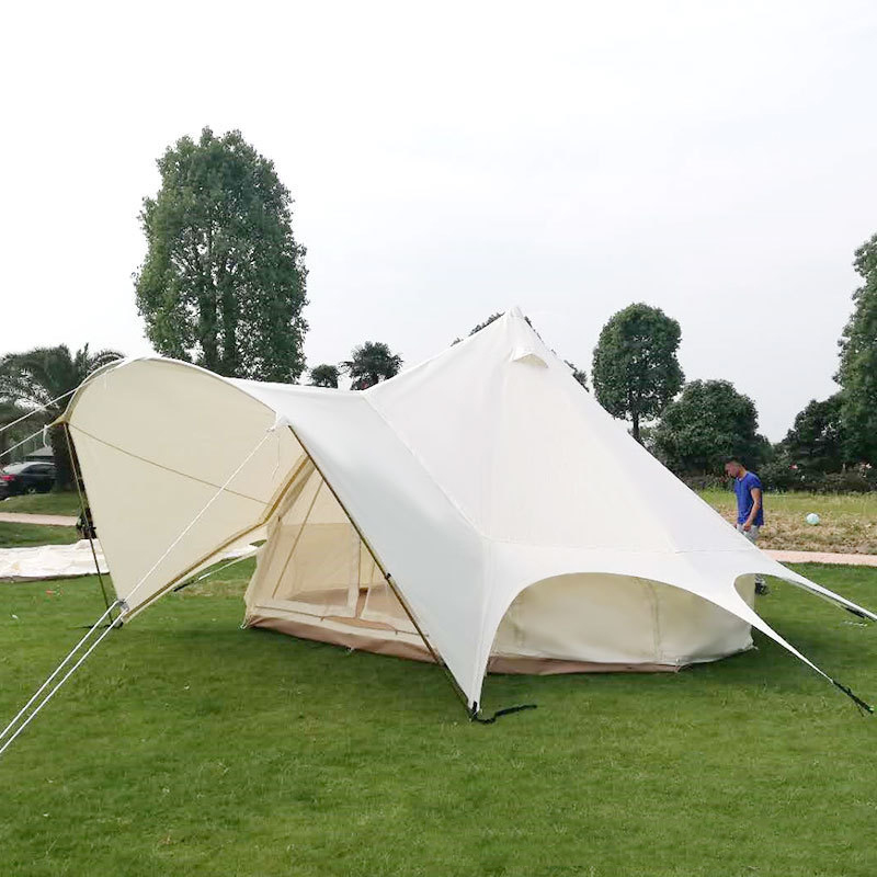 Tienda de campaña tipo yurta para exteriores, de lujo, impermeable, para 4 estaciones