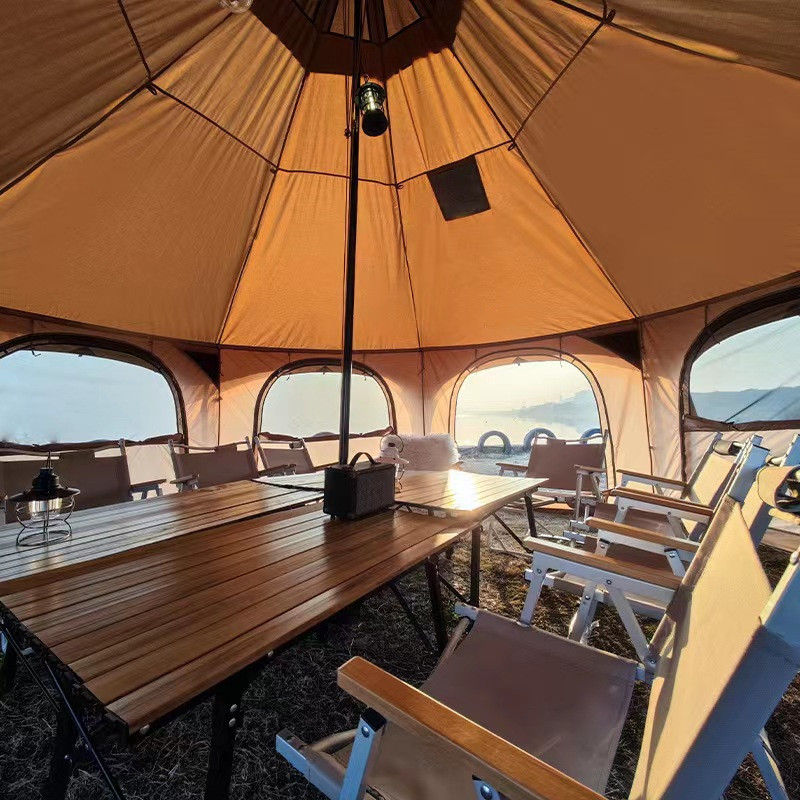 Carpa de lona glamping tipo circo de doble capa de 5 m