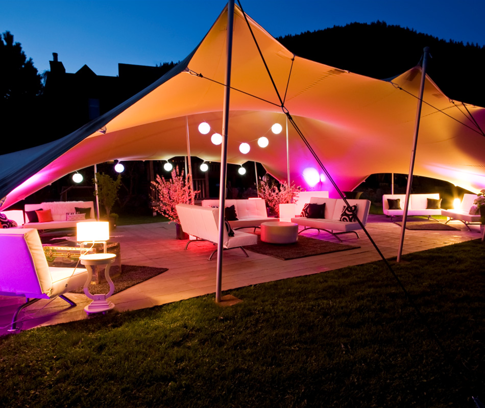 Carpa elástica impermeable para eventos comerciales, bodas, patios y fiestas