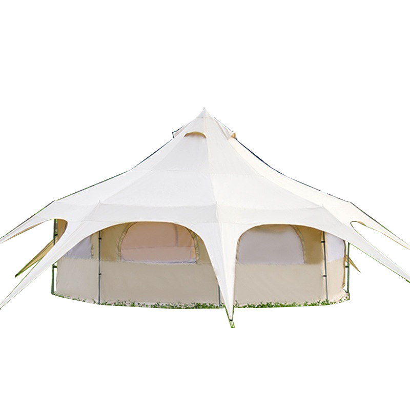 Carpa de lona glamping tipo circo de doble capa de 5 m