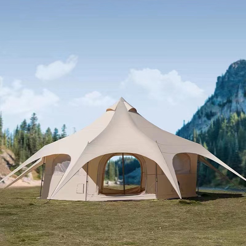Carpa de lona glamping tipo circo de doble capa de 5 m