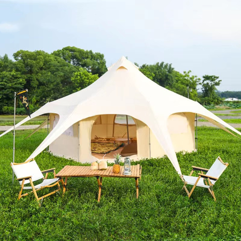 Carpa de lona glamping tipo circo de doble capa de 5 m