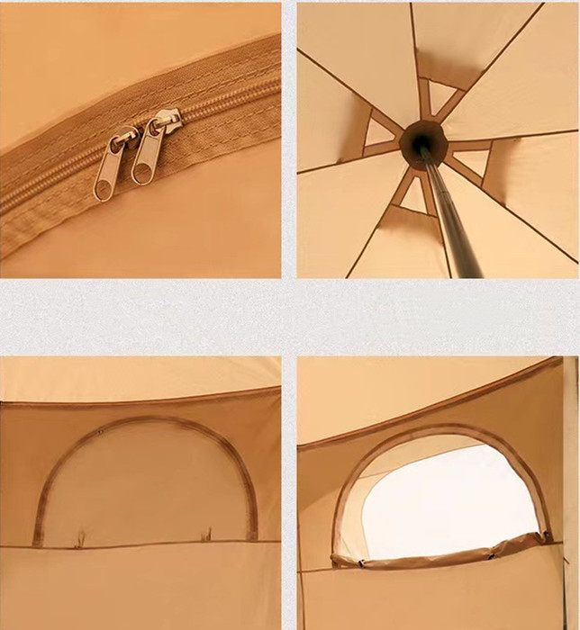 Carpa de lona glamping tipo circo de doble capa de 5 m