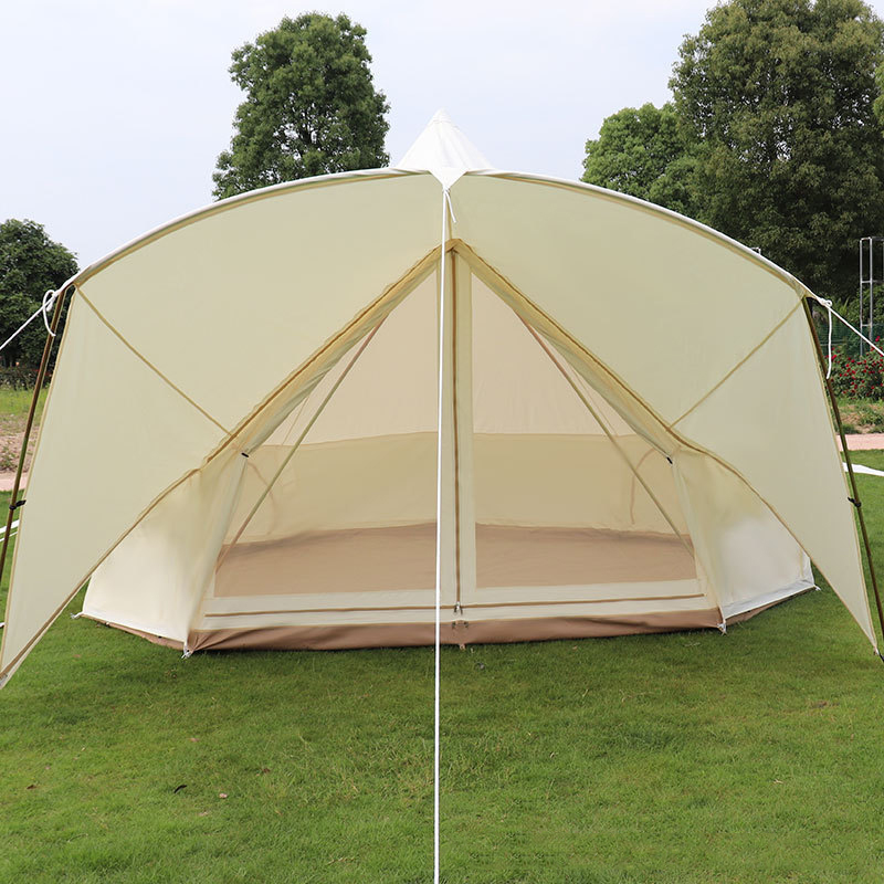 Tienda de campaña tipo yurta para exteriores, de lujo, impermeable, para 4 estaciones
