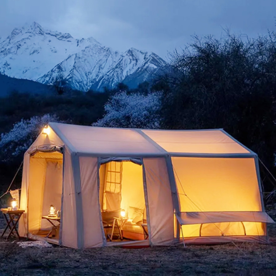 Tienda hinchable para acampar de 12 m² con glamping