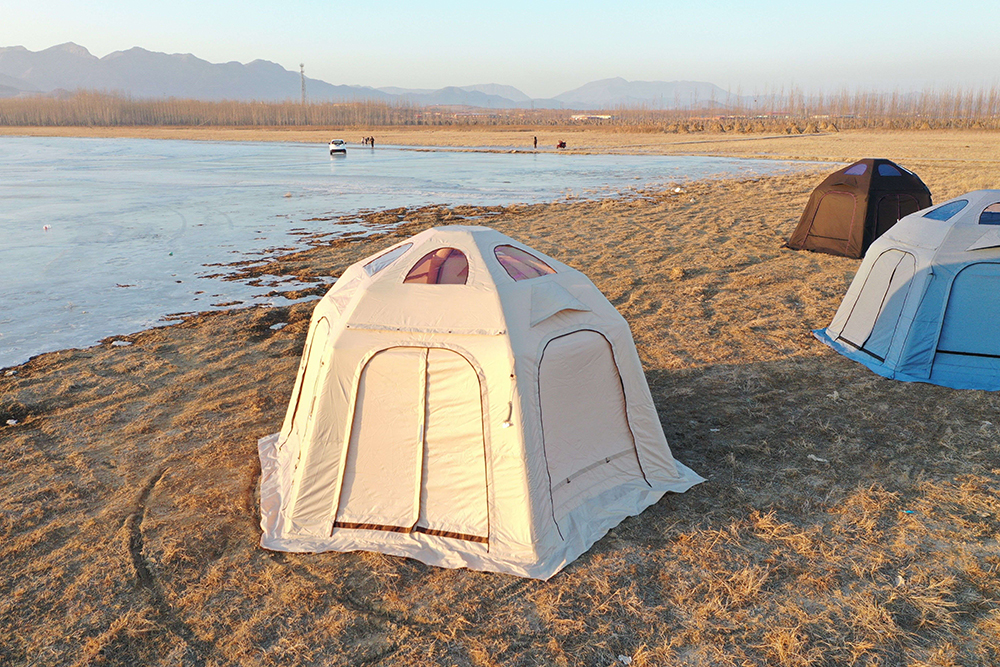 Tienda de campaña de lujo tipo glamping, impermeable, con forma de cúpula esférica