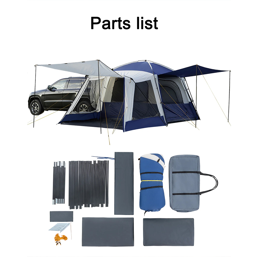 Tienda de campaña versátil para coche de camping de tres estaciones