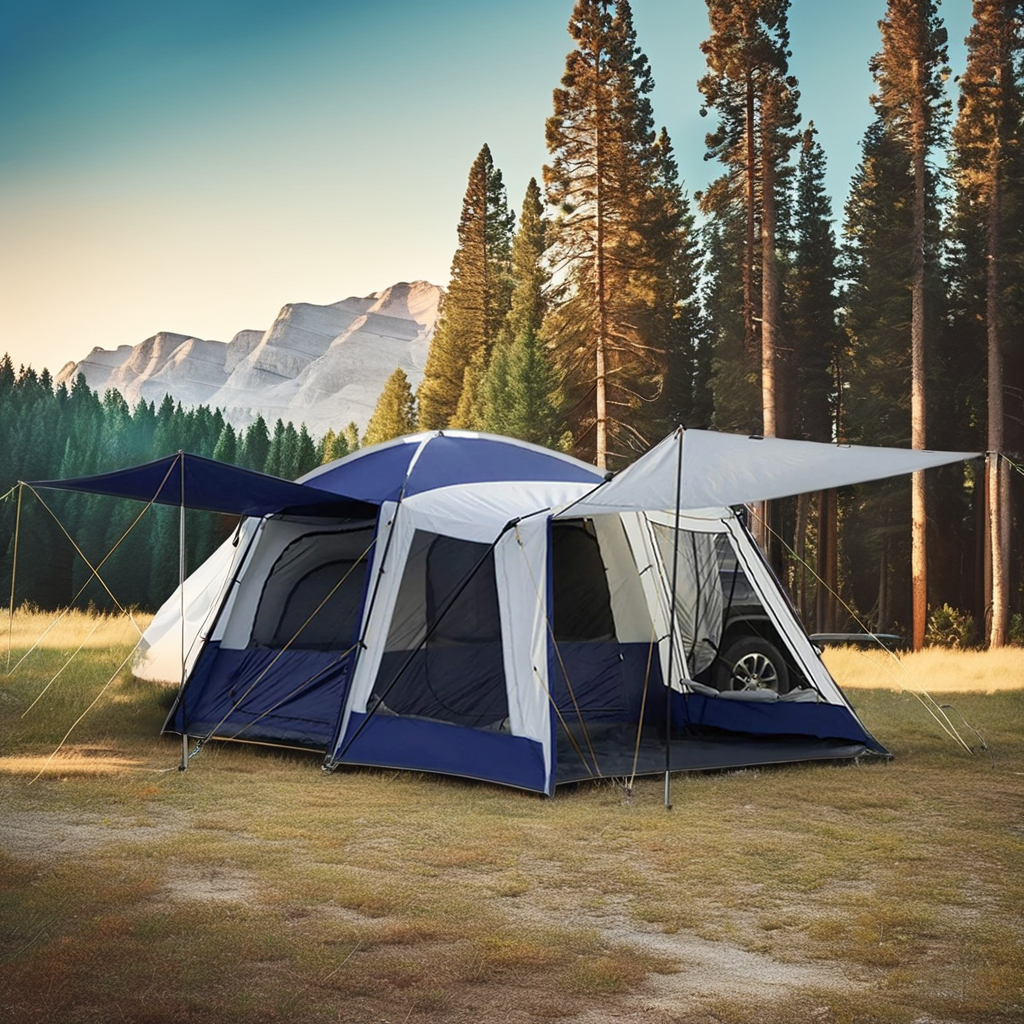 Tienda de campaña versátil para coche de camping de tres estaciones