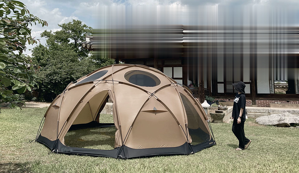 Tienda de campaña tipo domo Hemisphere para acampar al aire libre, eventos y festivales