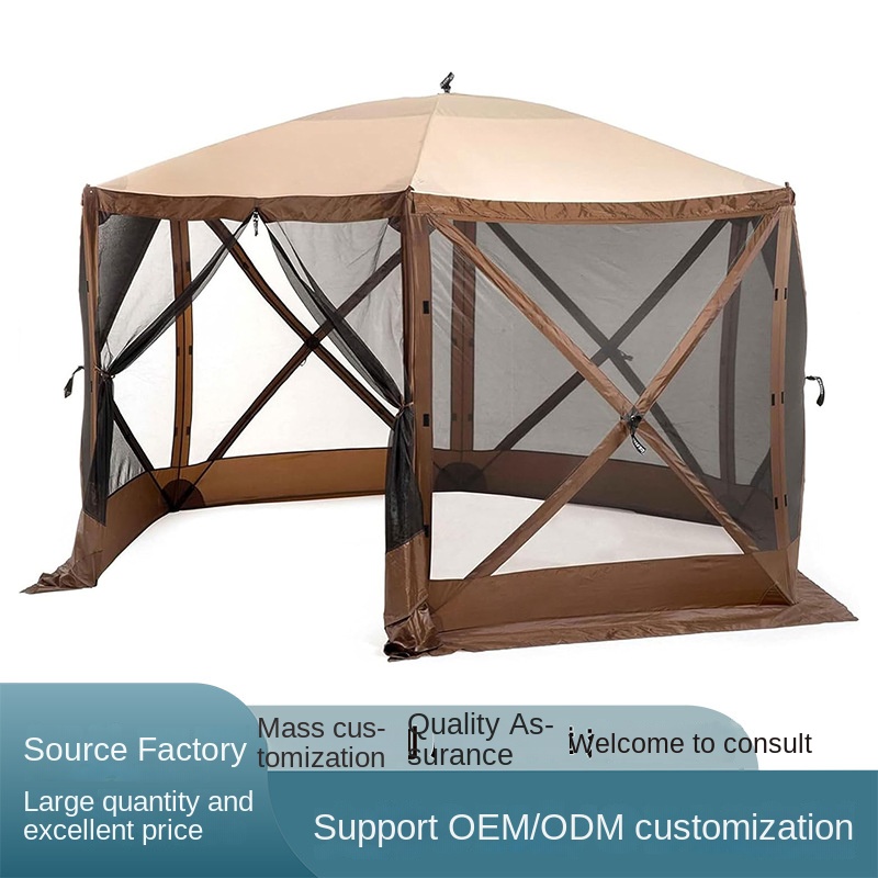 Carpas de cenador con mosquitera de 6 lados para acampar, patio y jardín