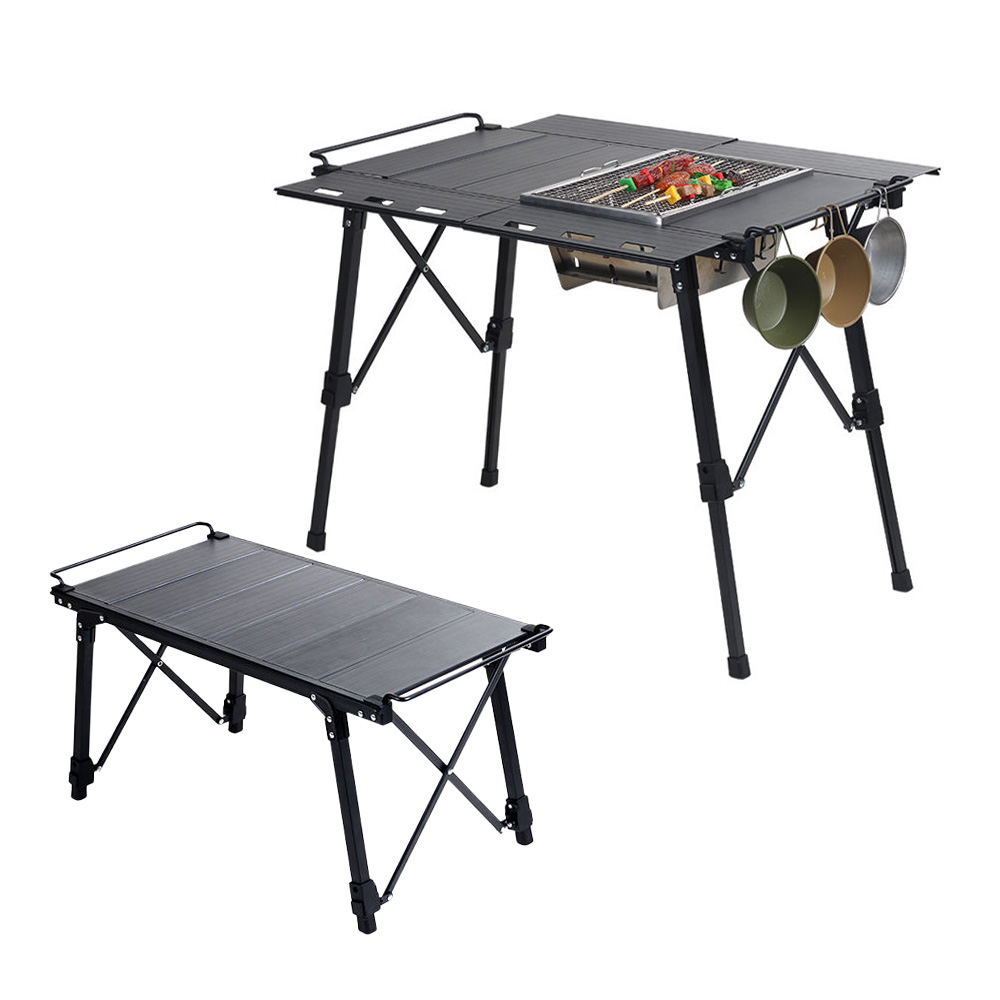 Mesa IGT de aluminio multicombinación para camping y barbacoas