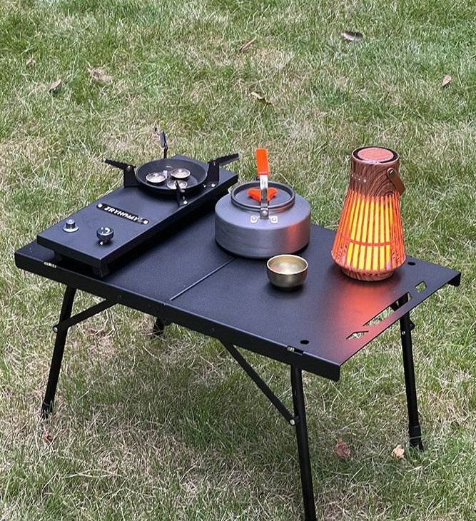 Mesa plegable ultraligera de aleación de aluminio para acampar al aire libre