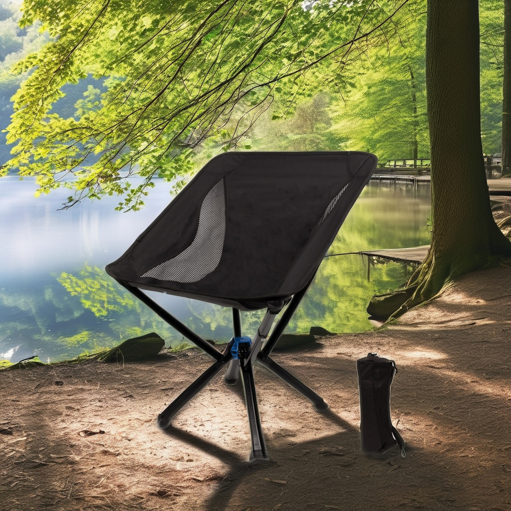 Silla de camping portátil de aluminio con montaje rápido para exteriores