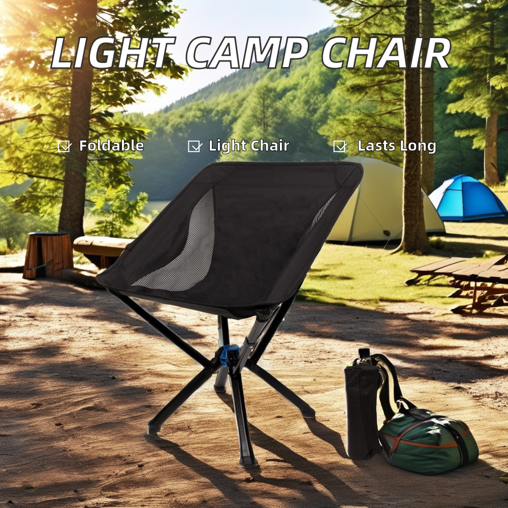 Silla de camping portátil de aluminio con montaje rápido para exteriores