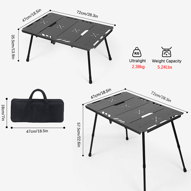 Mesa plegable de aluminio para exteriores IGT de aleación ultraligera