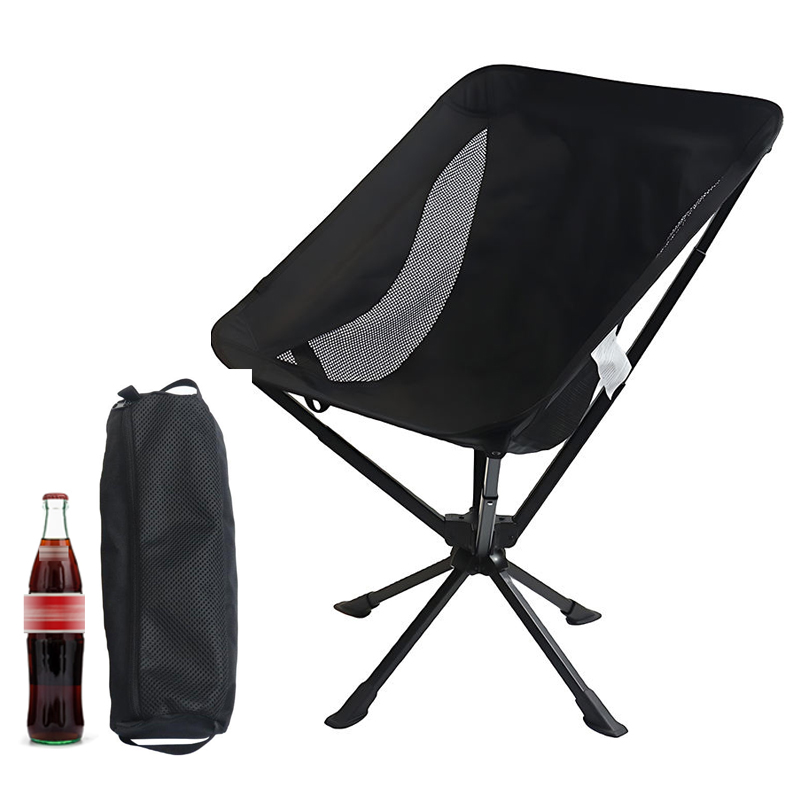 Silla plegable de aluminio ultraligera y ajustable 360 ​​grados.