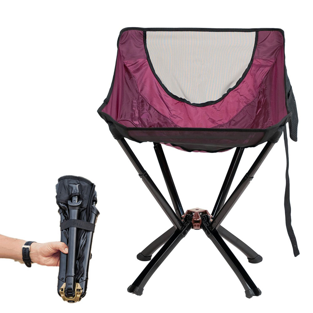 Silla plegable ligera tipo luna para acampar