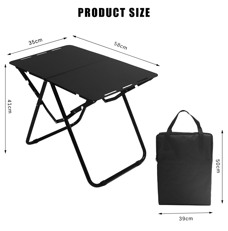 Mesa de picnic portátil de aleación de aluminio para acampar al aire libre