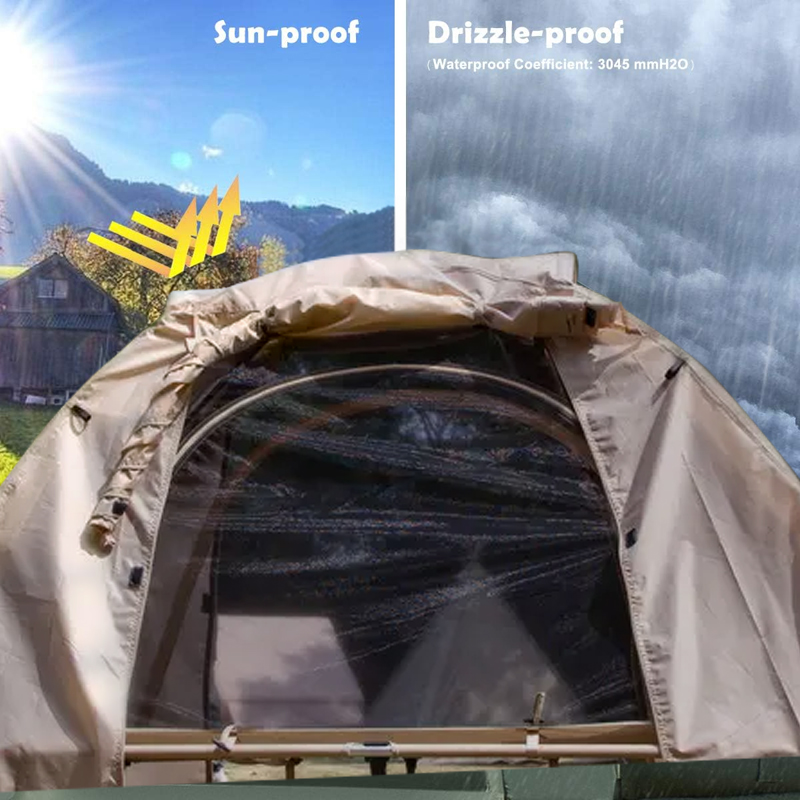 Tienda de campaña inflable de doble capa para exteriores con cama